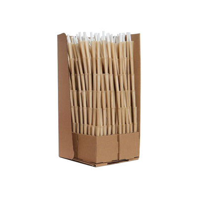 Os cones pre rolados personalizados de 109mm secam o papel de arroz das ervas com Brown