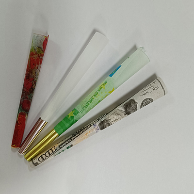 Brown branco rola pre o papel de arroz do cone personalizou tamanhos 109mm 1gram